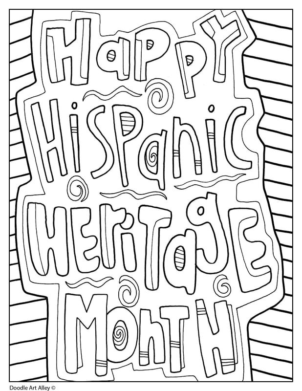 hispanic heritage month coloring pages free