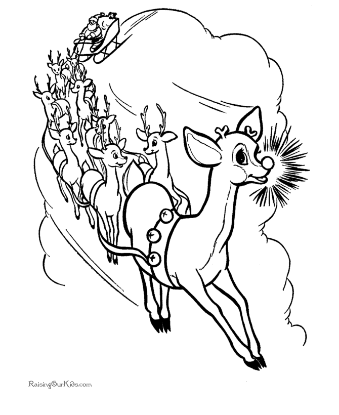 bumble rudolph coloring page