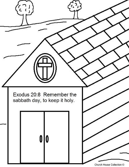 keeping the sabbath day holy coloring page