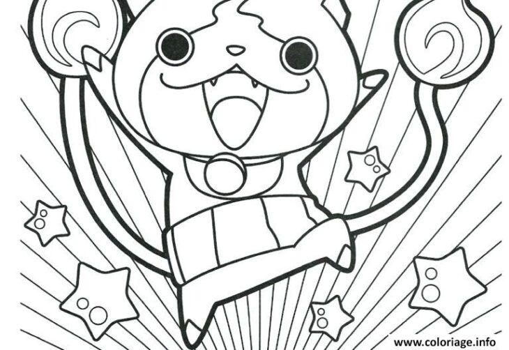 Dessin A Colorier Et A Imprimer Yokai Watch Yokai Mademoiselleosaki Escolha Pasta