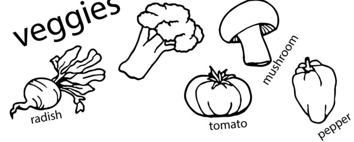 Vegetables Coloring Pages With Names How Many Vegetables Coloring Page