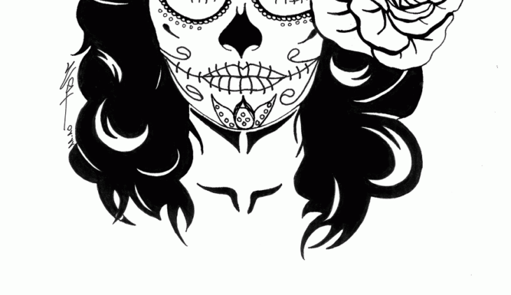 Sugar Skull Coloring Pages Colored 30 Free Printable Sugar Skull Coloring Pages