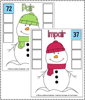 image de nombre pair et impair a imprimer