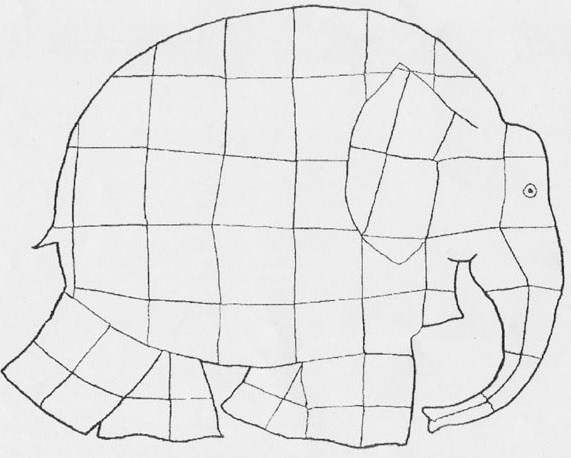 elmer the elephant coloring page