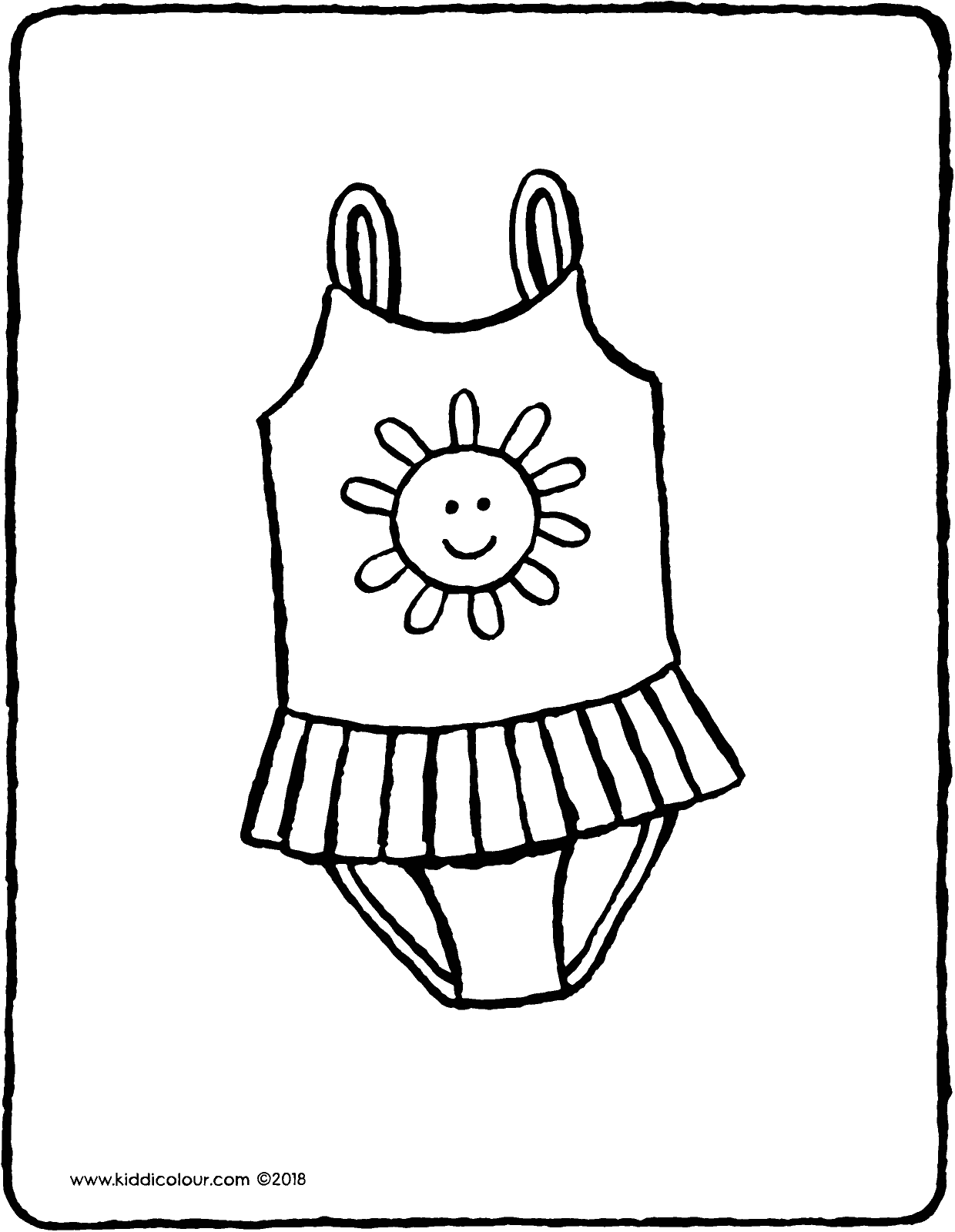 bathing suit coloring page