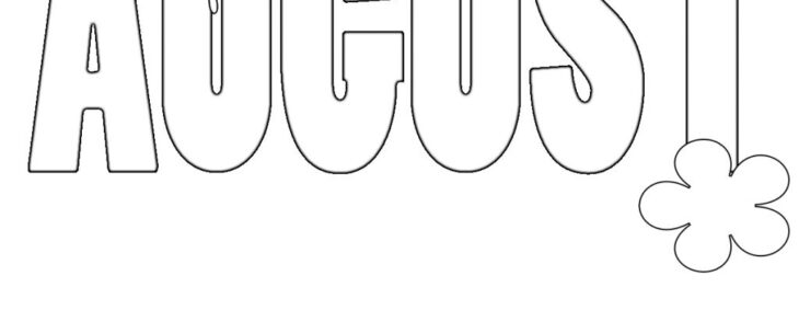 August Coloring Pages Hello Preschoolers Freecoloring