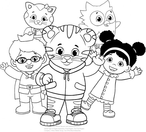 coloring pages daniel tiger