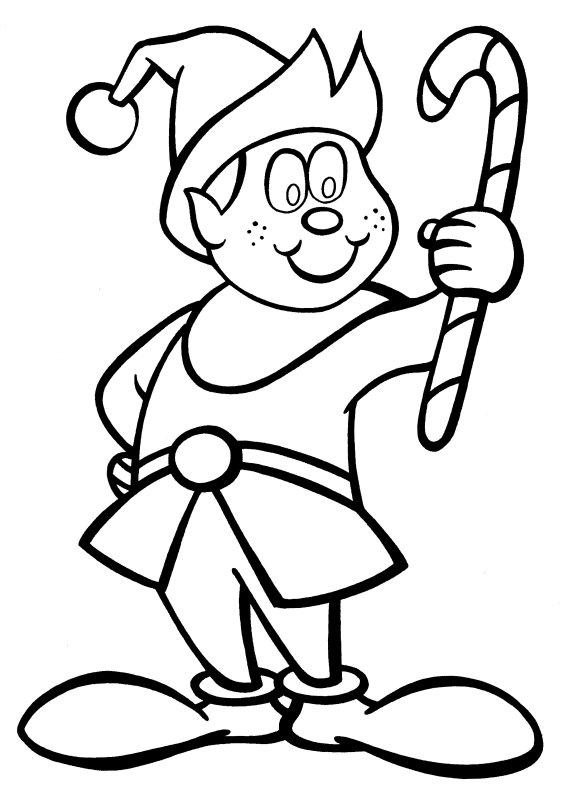 printable elf coloring pages