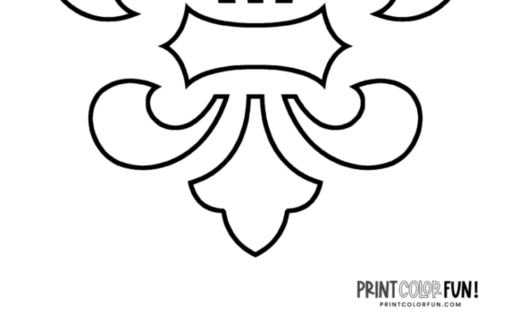 Fleur De Lis Color Pages Fleur De Lis Coloring Pages