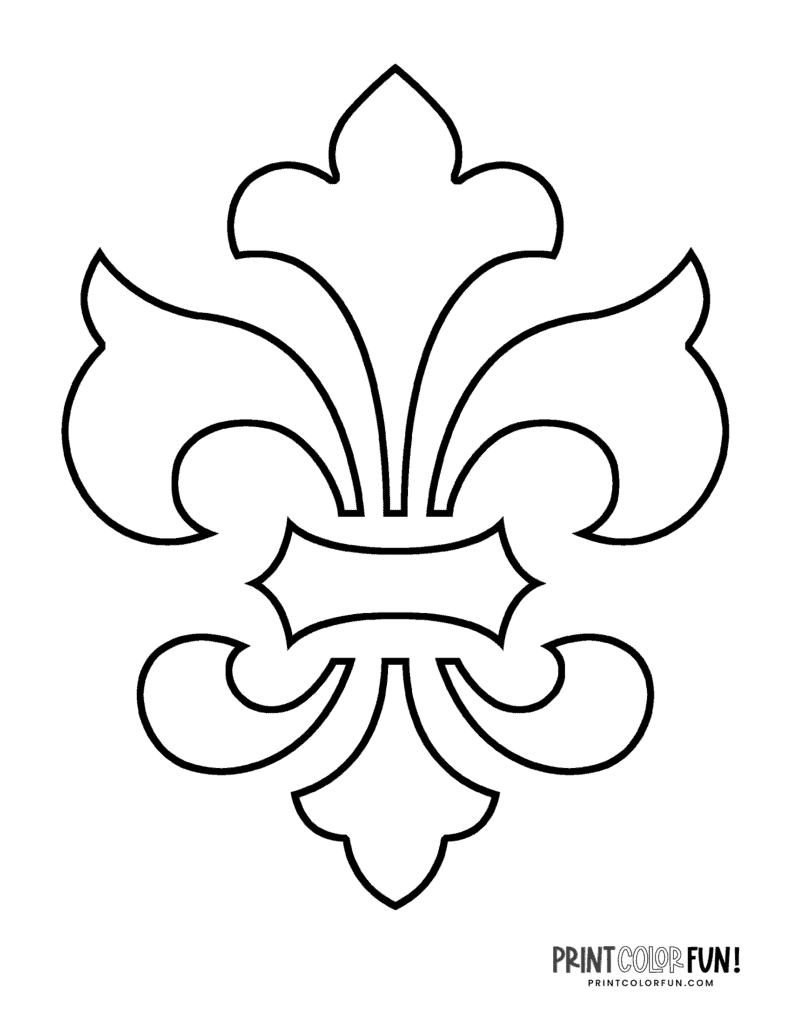 fleur de lis color pages