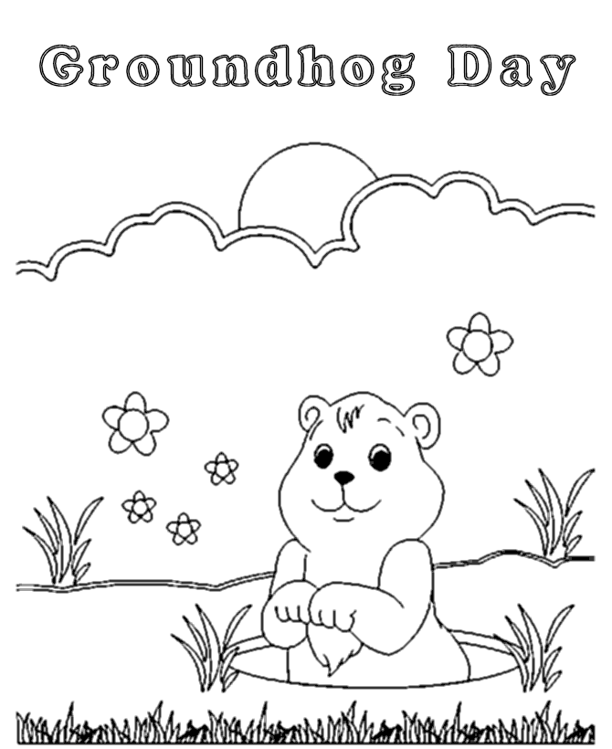 groundhog coloring page