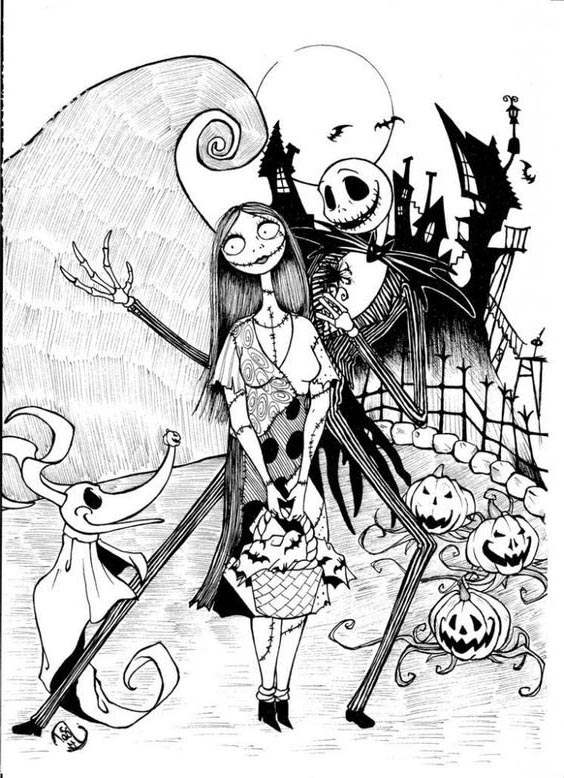 jack skellington coloring pages