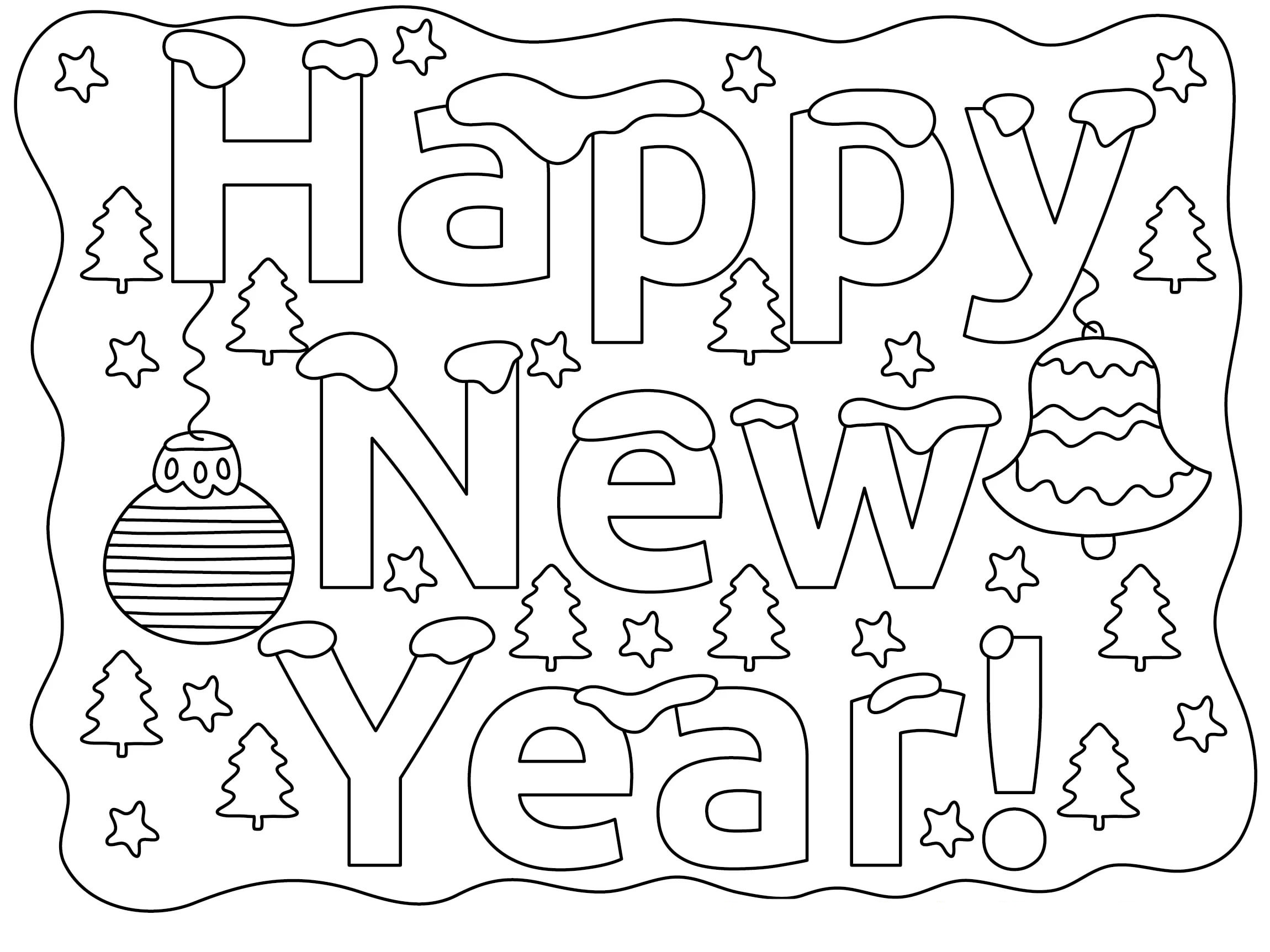 new year 039 s day coloring pages