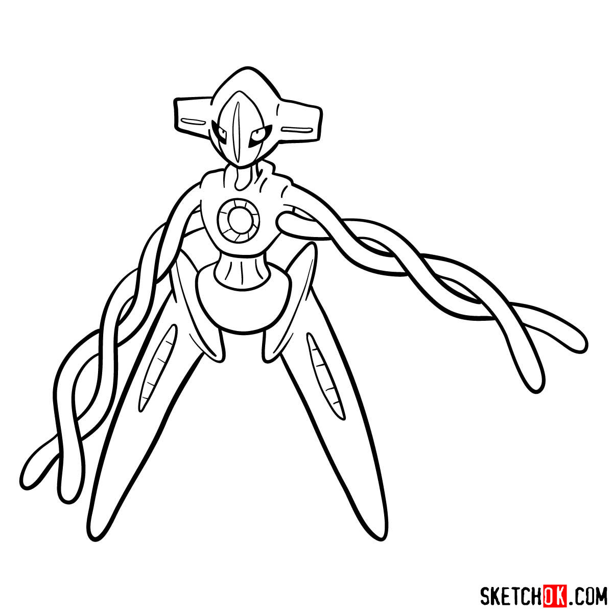 deoxys coloring page