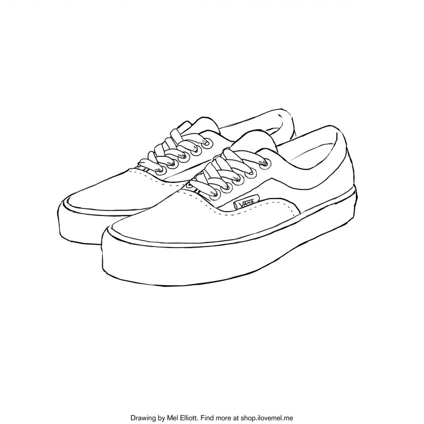 vans shoes coloring pages