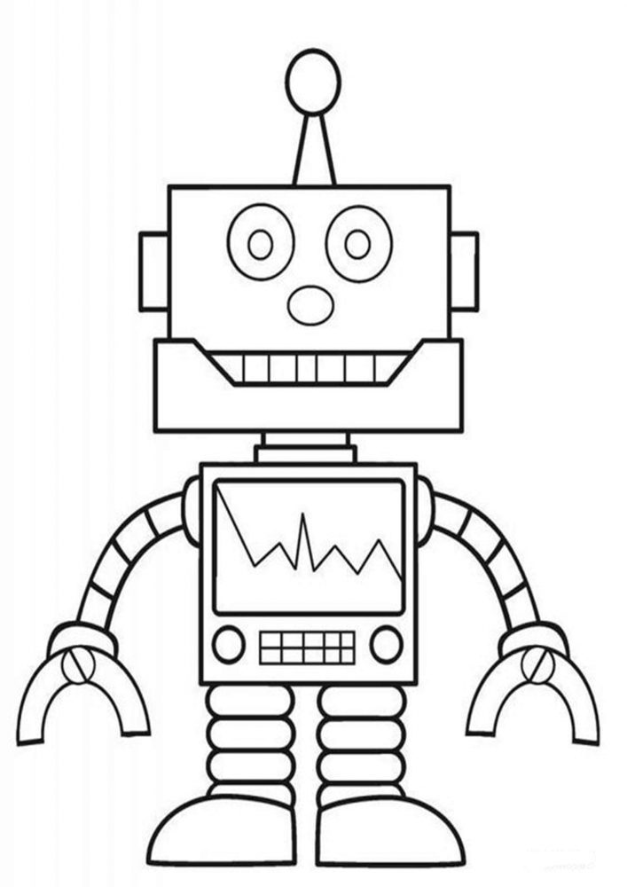 coloring page robots