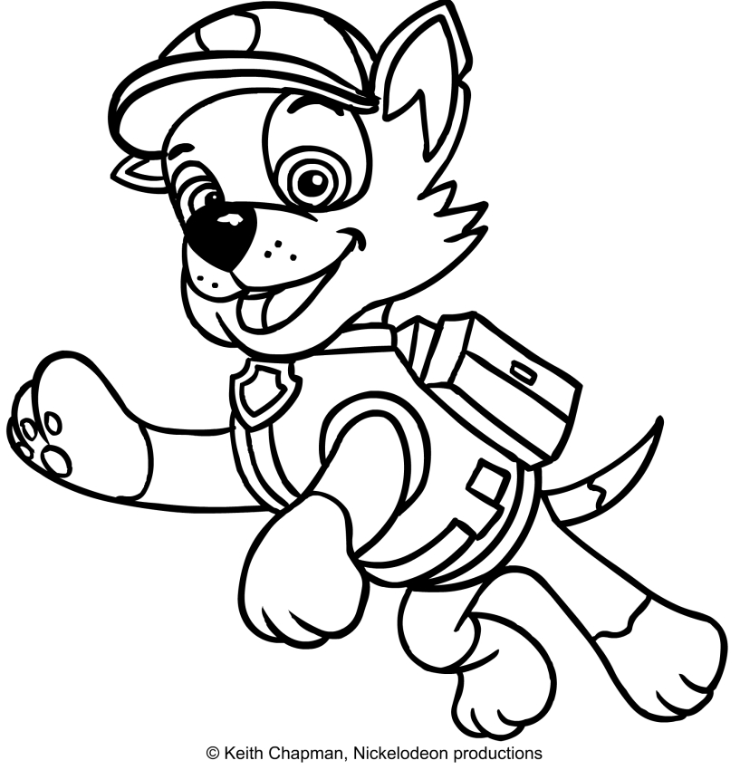 paw patrol coloring pages rocky