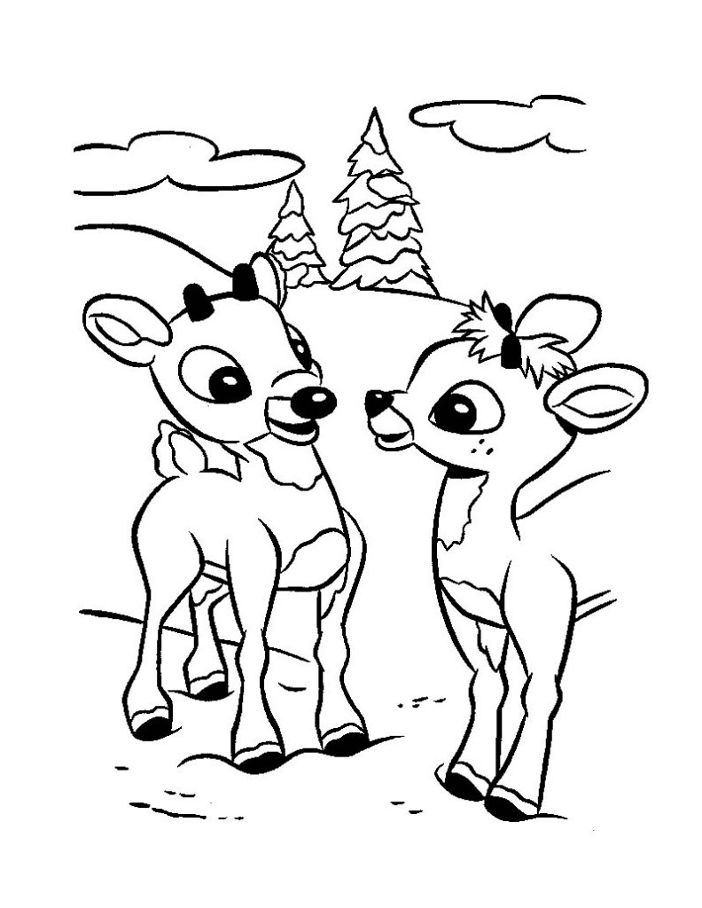 rudolph coloring pages printable