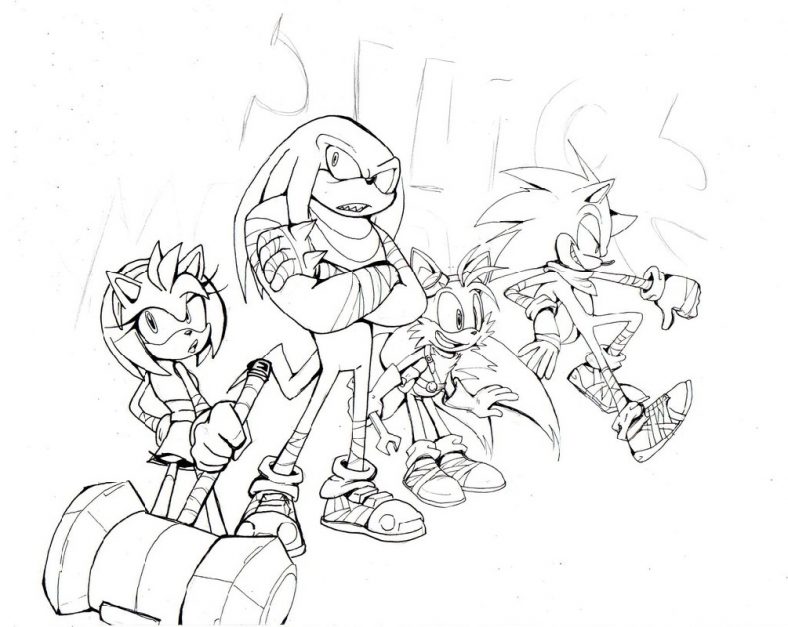 sonic boom sonic coloring pages