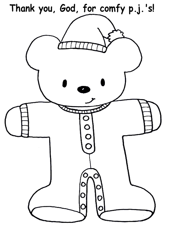 decorate your own pajamas coloring page