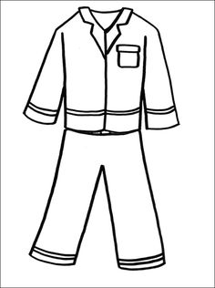 pajamas coloring page