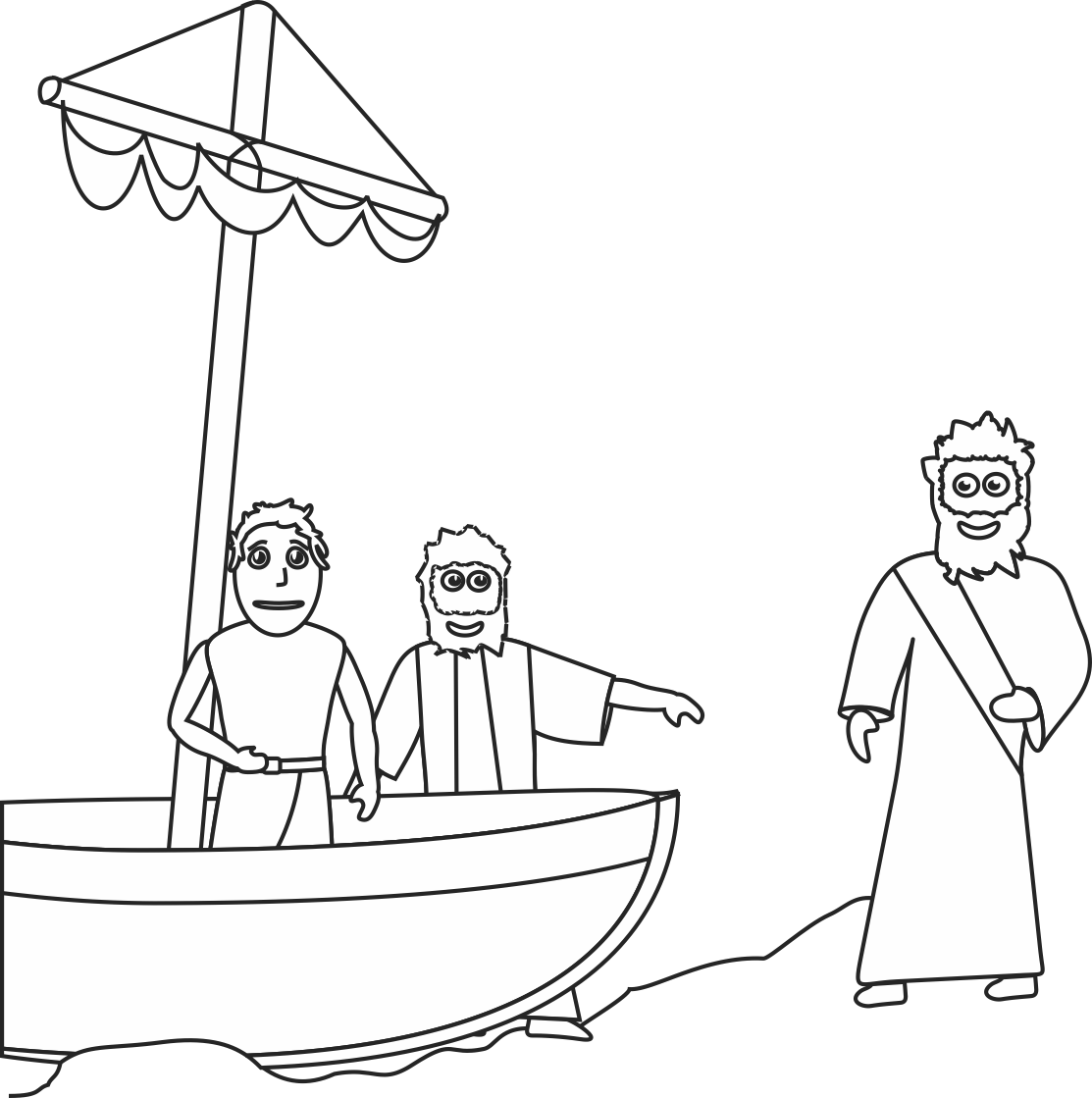 jesus calls matthew coloring page