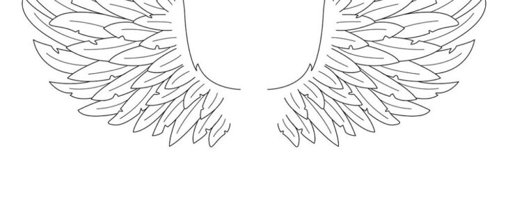 Wings Coloring Page Coloring Angel Pages Wings Kids Print Color Printable Gif Recognition Ages Develop Creativity Skills Focus Motor Way Fun