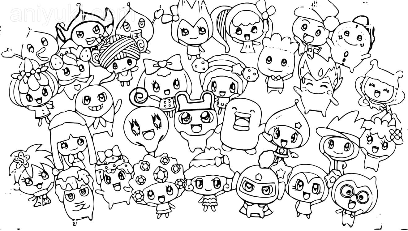 tamagotchi coloring pages