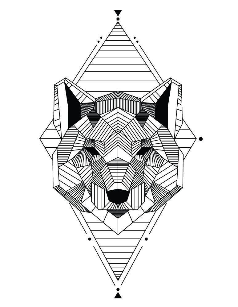 coloriage animaux geometrique