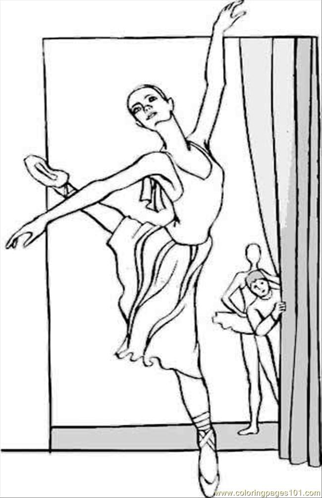 coloring page ballet