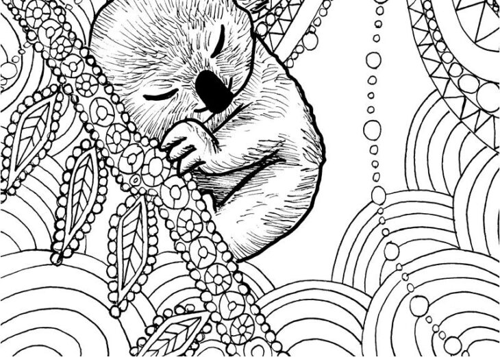 Coloriage Mandala Koala Pin On école écologie / Protection Environnement