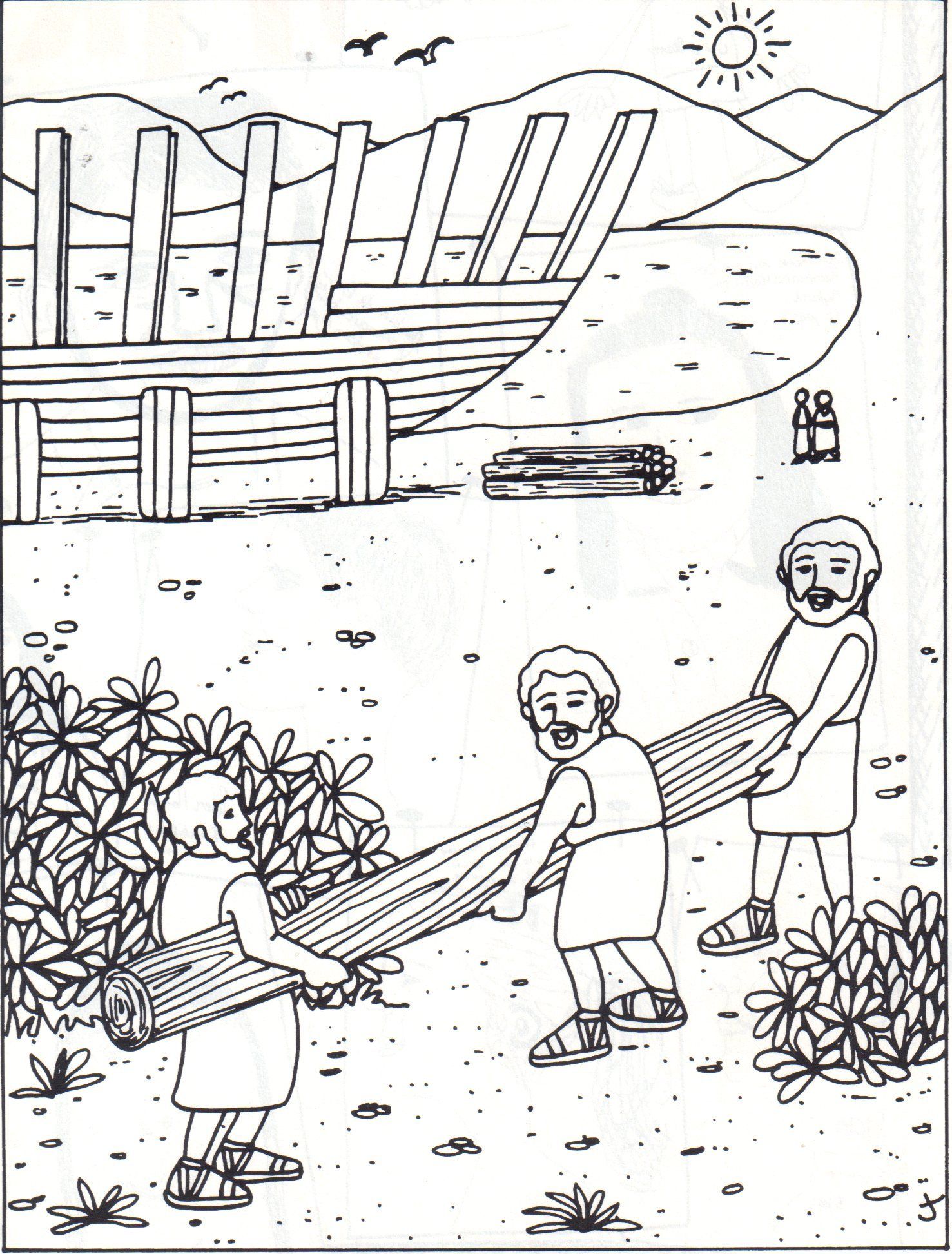 coloring page of noah 039 s ark