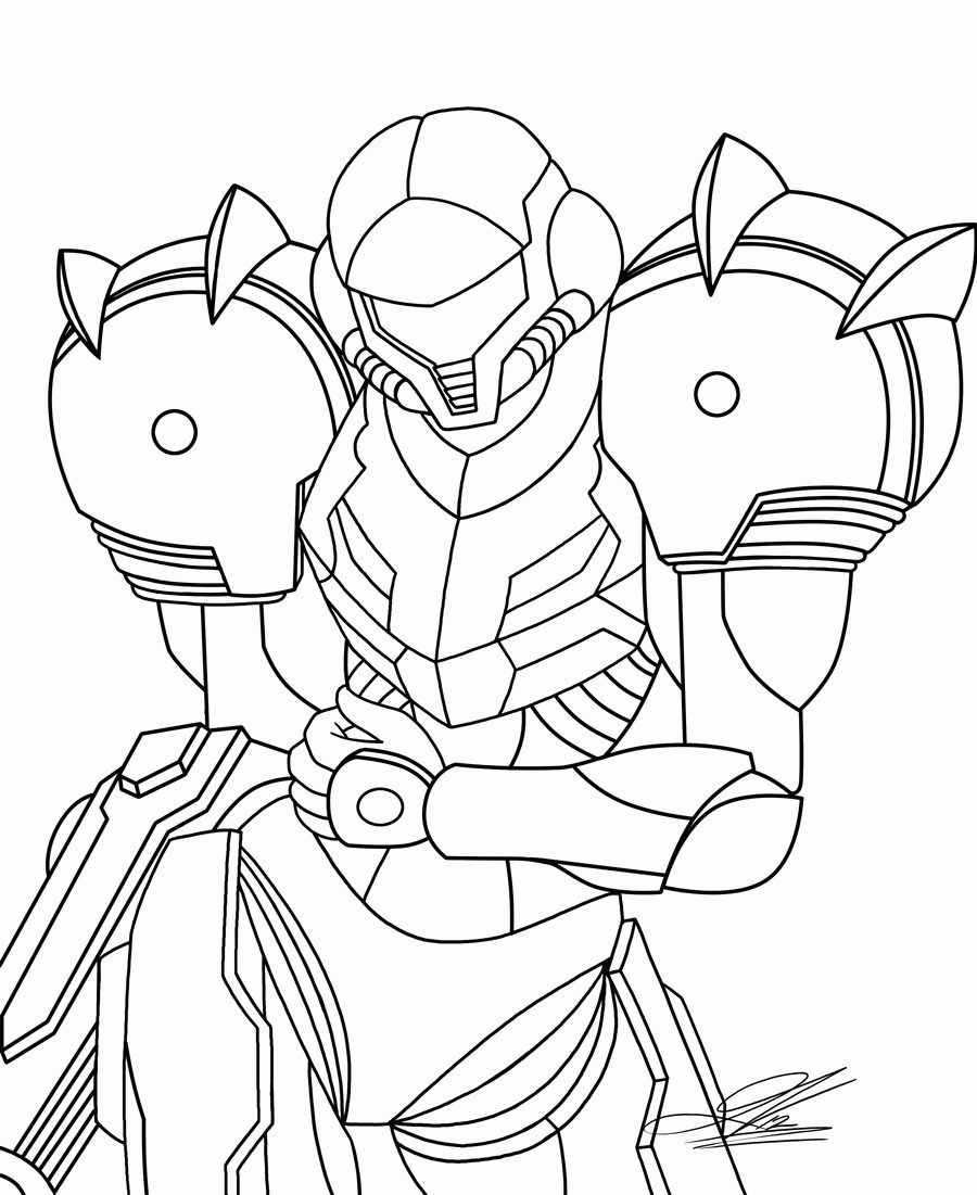 samus coloring page