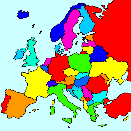 carte vierge europe