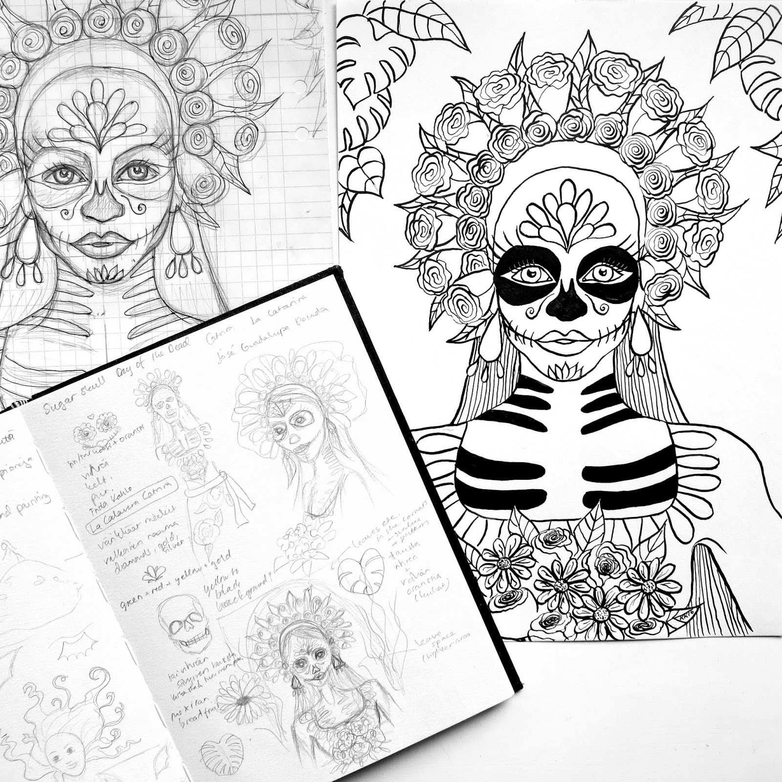 catrina coloring pages