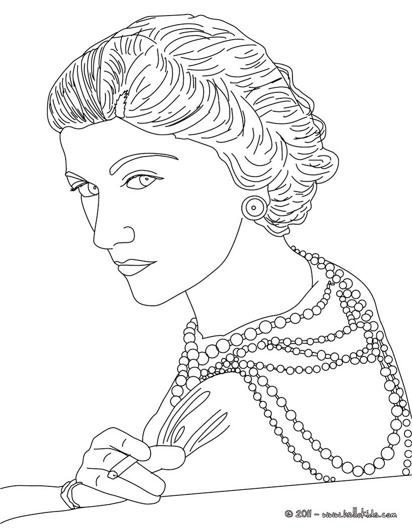 chanel coloring pages