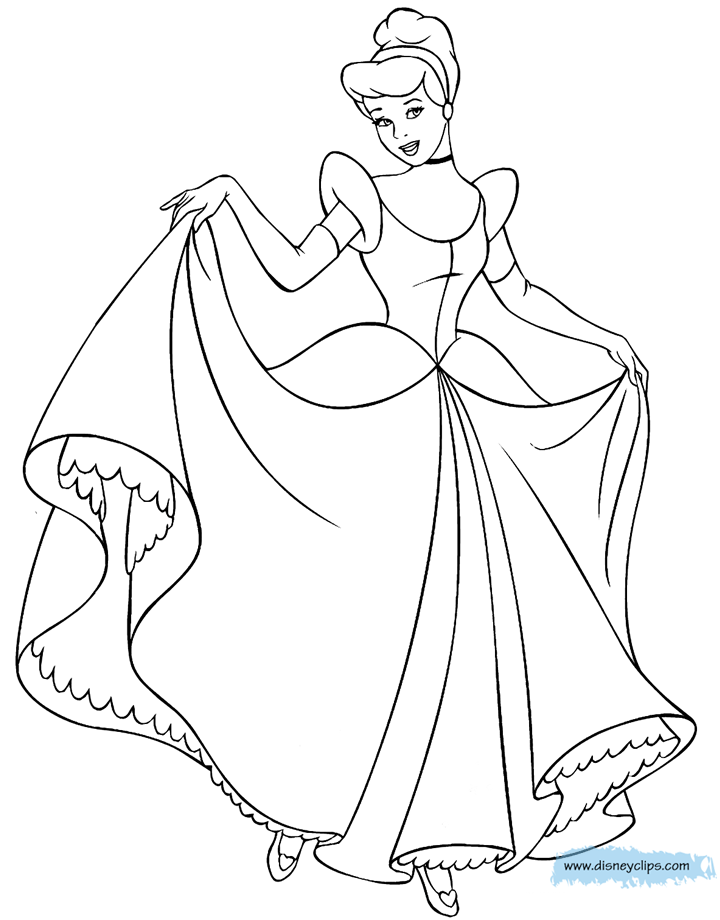 cinderella coloring pages disney