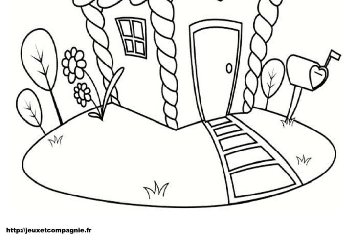 Coloriage Maison Avec Animlaux Coloriages Enfant