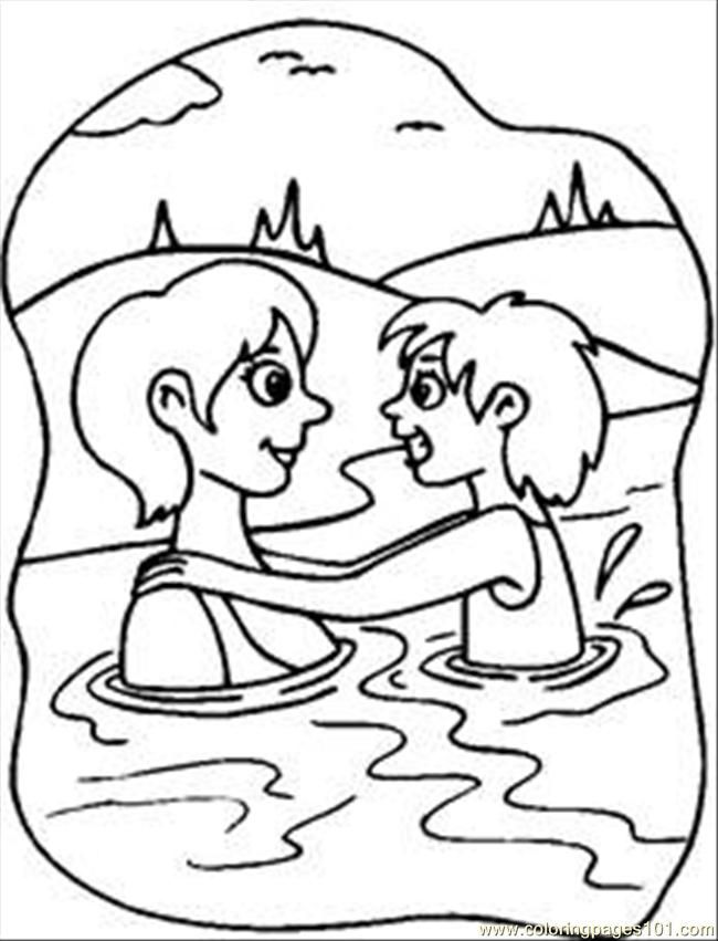 swim coloring pages