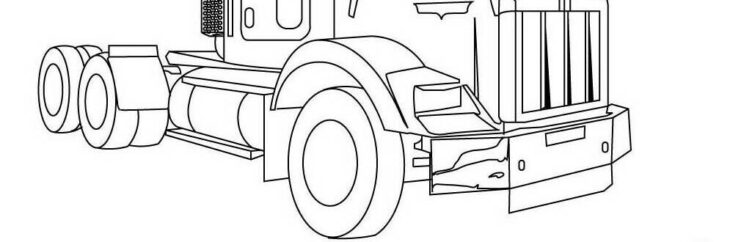 Dump Truck Color Page Dump Truck Coloring Page