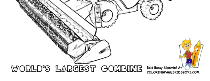 John Deere Combine Coloring Pages Combine John Coloring Deere Pages Getcolorings Color