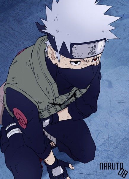 dessin de kakashi en couleur