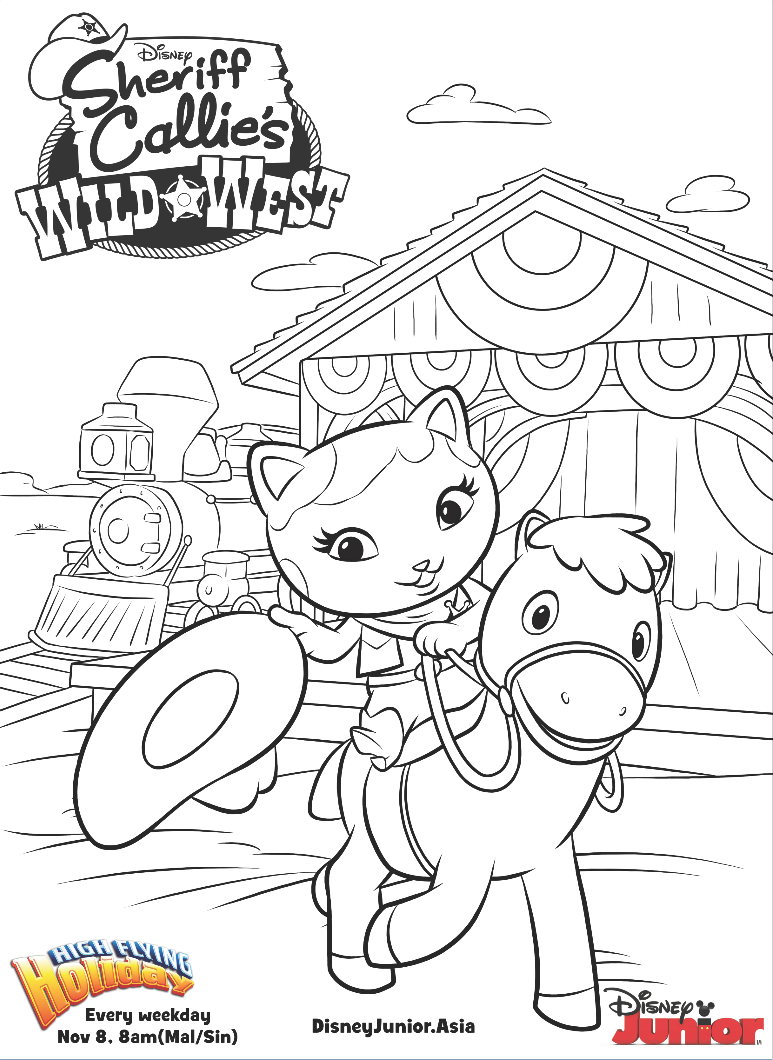 sheriff callie coloring page