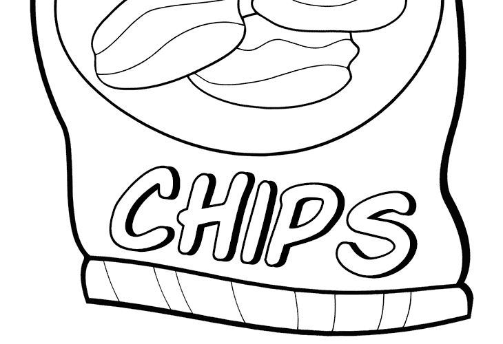 Chips Coloring Pages Coloring Chips Potato Pages Potatoes Sliced Kids Getcolorings Bbq Coloringbay Template