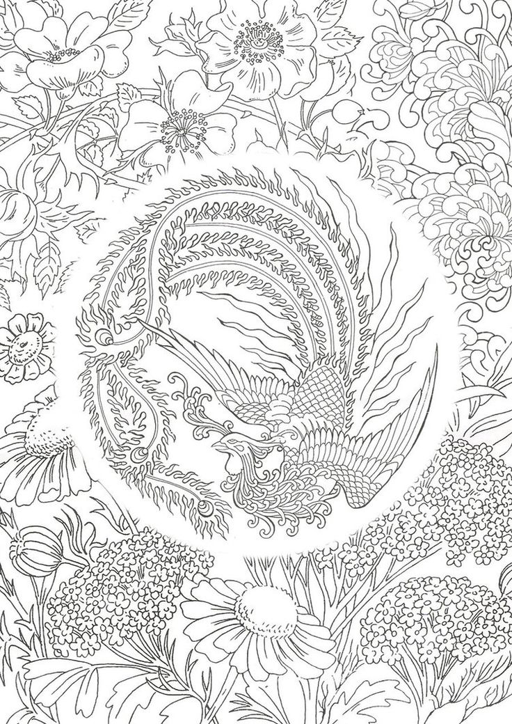 phoenix design by erubadhron @DeviantArt | Bird coloring pages, Phoenix