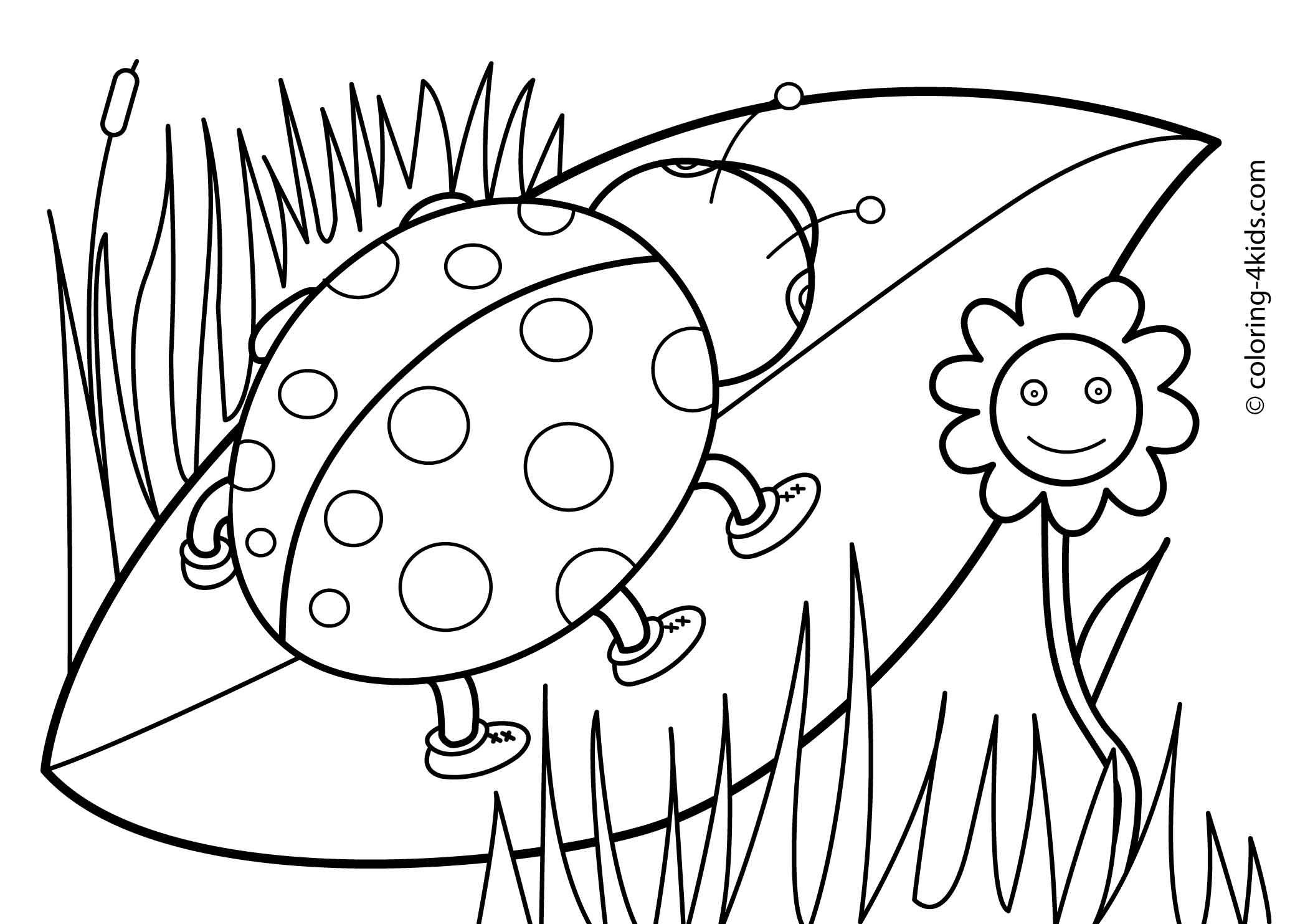 spring clip art coloring pages