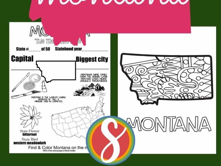 Montana Coloring Pages Montana State Symbols Coloring Pages