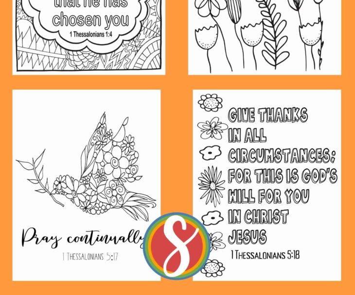 1 Thessalonians 5 18 Coloring Page Free 1 Thessalonianscoloring Pages — Stevie Doodles