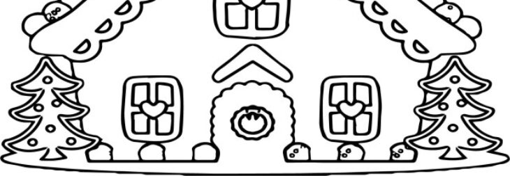 Gingerbread House Color Pages Free Printable Gingerbread House Coloring Pages For Kids