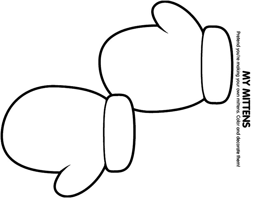 gloves coloring page